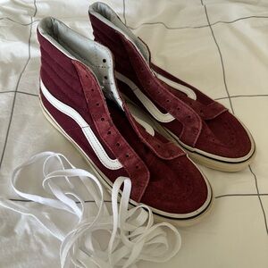 Vans Maroon High-Top Women’s Sneakers